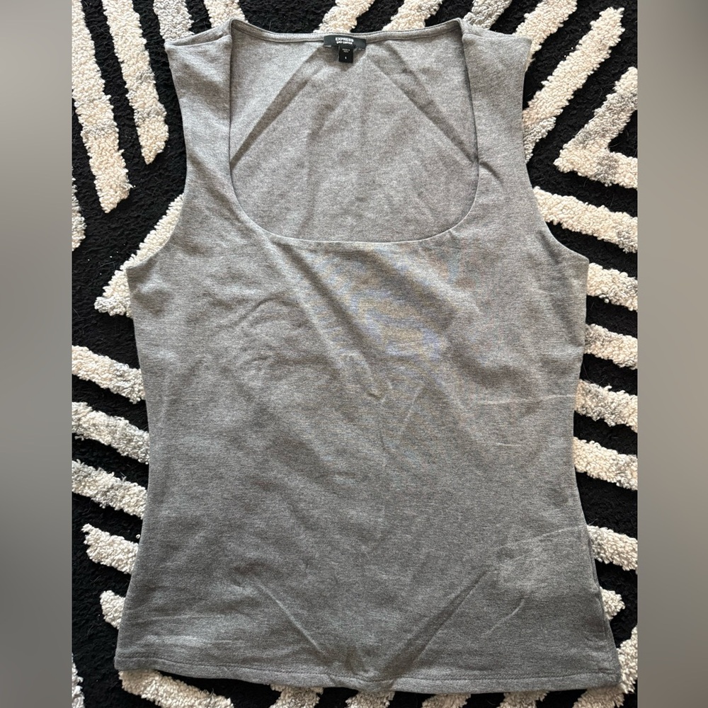 Express Gray Scoop Neck Tank Top